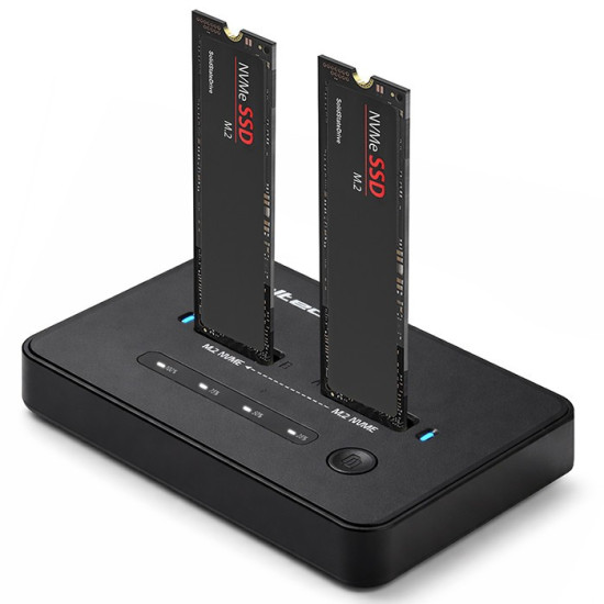 Stacja dokujšca dysków SSD M.2 NVMe | PCIe | USB-C | 20Gb/s |    DUAL 2x8TB | klonowanie offline 