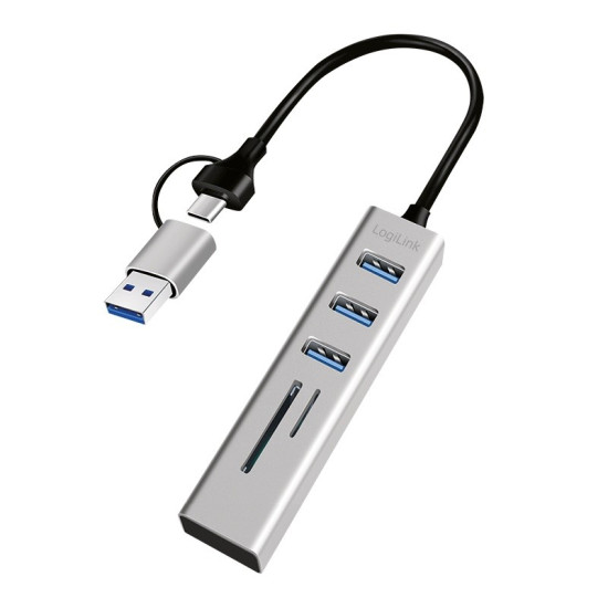 Hub 3xUSB3.0 z czytnikiem kart pamięci 