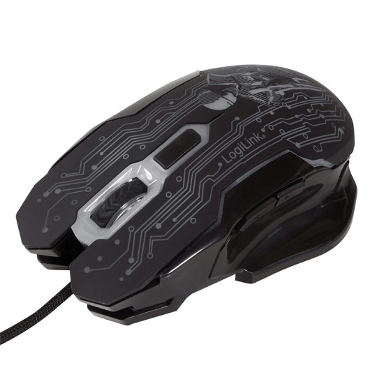 Mysz USB dla graczy, 2400 DPI, czarna