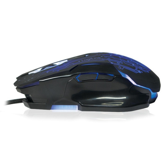 Mysz USB dla graczy, 2400 DPI, czarna