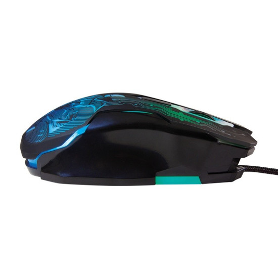 Mysz USB dla graczy, 2400 DPI, czarna
