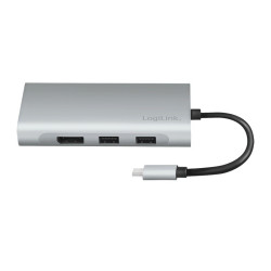 Stacja dokująca USB3.2 ,USB-C, 8-portow, PD 