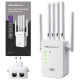 Wzmacniacz sygnału WiFi | Repeater | Access Point | 300Mb/s | 6  anten | 2xRJ45 