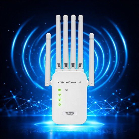 Wzmacniacz syganłu WiFi 6 | Repeater | Access Point | AX1200 Mb/s| 6 anten | 2xRJ45 | 128MB 