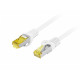 Patchcord kat.6a s/ftp lszh cu 0.5m biały fluke passed 