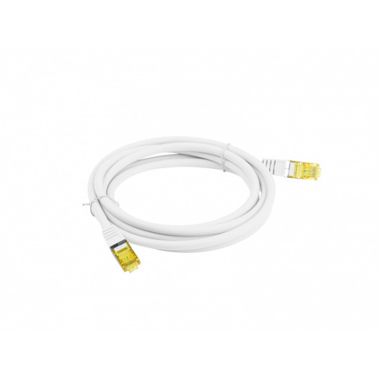 Patchcord kat.6a s/ftp lszh cu 0.5m biały fluke passed 