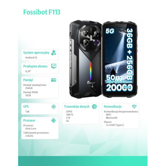 Smartfon F113 gray CH 