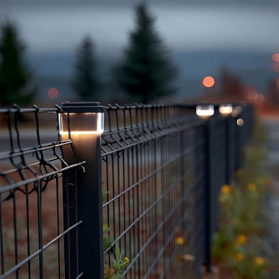 Lampa solarna LED na słupek GB128 WW 100x100 mm 3200K