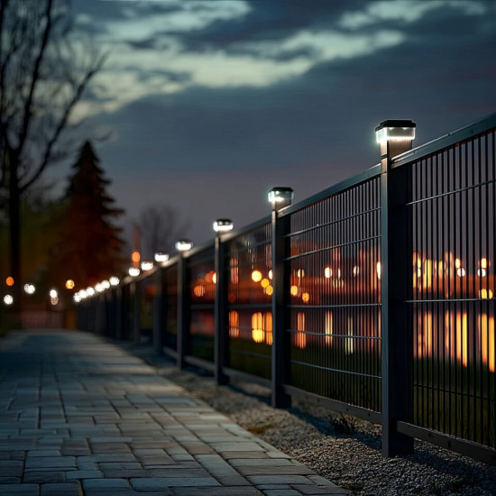 Lampa solarna LED na słupek GB128 WW 100x100 mm 3200K