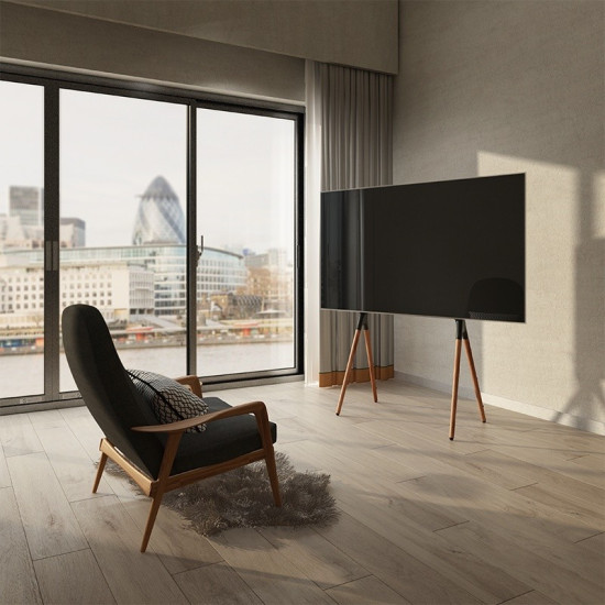 Stojak na TV 49-70 cali, maksymalnie 40kg., drewniane nogi 