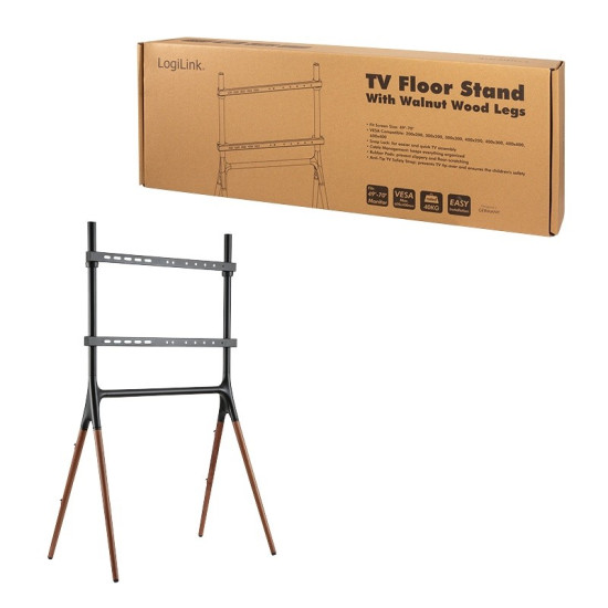Stojak na TV 49-70 cali, maksymalnie 40kg., drewniane nogi 