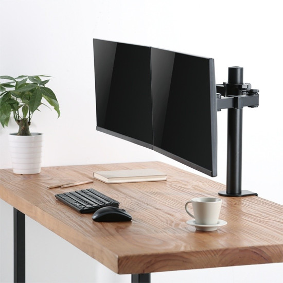 Uchwyt na 2 monitory,17 -32 cale, ramie 380mm,2x12kg 
