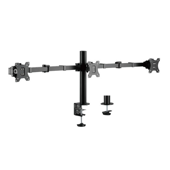 Uchwyt na 3 monitory,17 -27 cali, ramie 380mm,3x7kg 