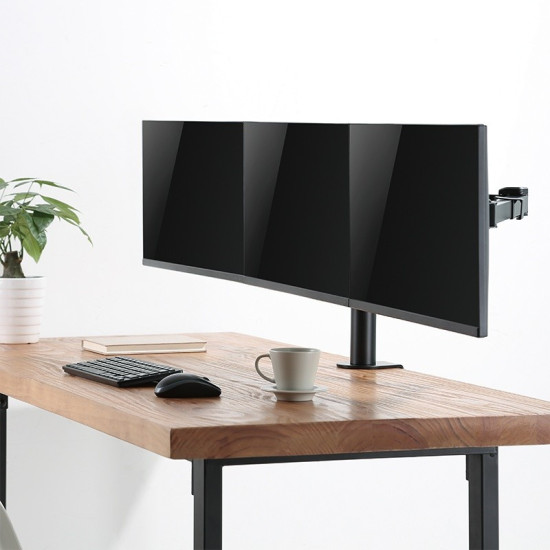 Uchwyt na 3 monitory,17 -27 cali, ramie 380mm,3x7kg 