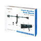 Uchwyt na 3 monitory,17 -27 cali, ramie 380mm,3x7kg 