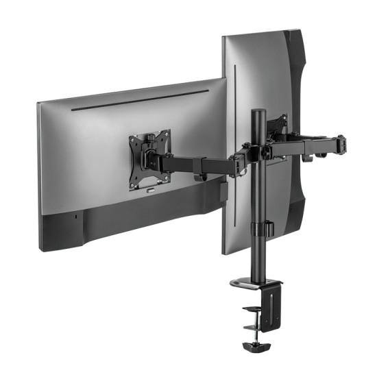 Uchwyt na 2 monitory 17-32 cale, max 2x9kg