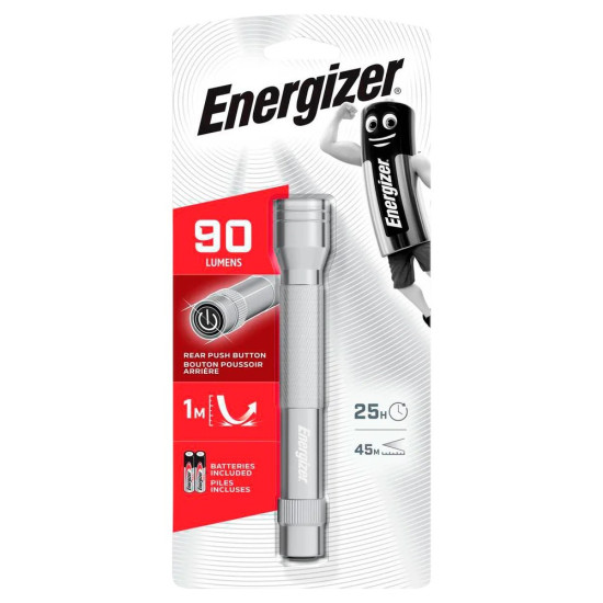 Latarka ręczna LED METAL 90 lumenów srebrna 