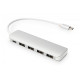 HUB/Koncentrator 4-portowy USB 3.0 SuperSpeed z Typ C Power Delivery, aluminium