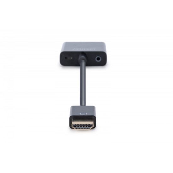 Konwerter/adapter audio-video HDMI do VGA, 1080p FHD, z audio 3.5mm MiniJack