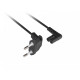 Kabel zasilający EURO (radiowy) CEE 7/16- IEC 320 C7 1.8m kątowy VDE czarny