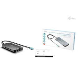 Stacja dokująca USB-C Meatl Nano 3x Display DP HDMI Power Delivery 100 W 