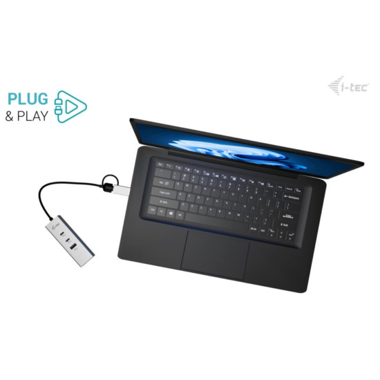 Hub metalowy USB-C/USB-A 3 2x USB-C/1x USB-A / 2.5GLAN 