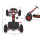 Gokart na pedały Thor Czerwony