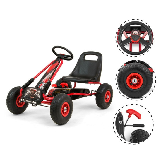 Gokart na pedały Thor Czerwony