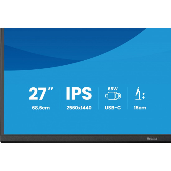 Monitor 27 cali XB2797QSN-B1 IPS/3.7 megapixel QHD, HAS150/ 350cd/1ms/HDMI/Displayport, USBC DOCK 65W, 4USB HUB, RJ45