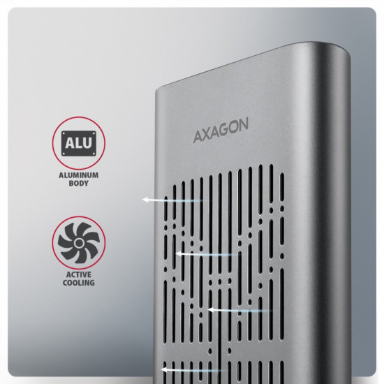EEM2-20GD Obudowa zewnętrzna aluminiowa USB-C 3.2 Gen2x2, Dual NVMe M.2 SSD 20gbps, Clone Master