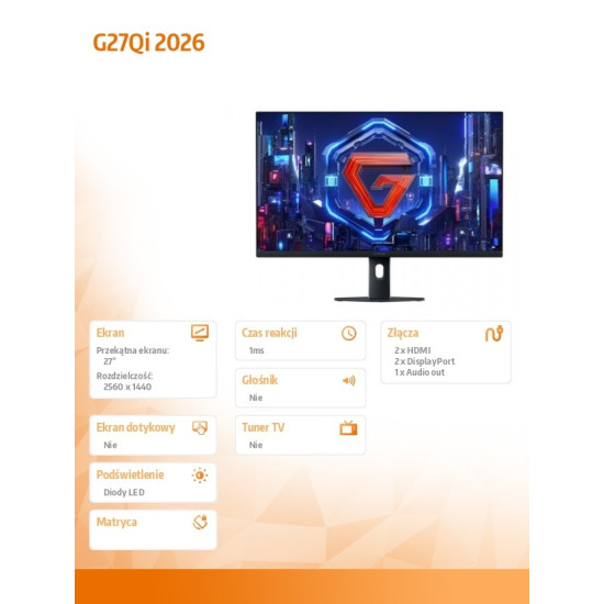 Monitor gamingowy 2K G27Qi 2026 