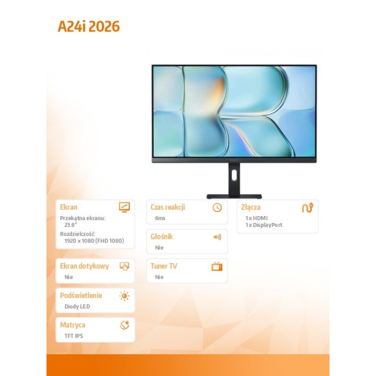 Monitor 23.8 cala A24i 2026