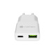 Ładowarka sieciowa slim RiberaGAN 1xUSBC+1xUSB-A 20W