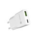 Ładowarka sieciowa slim RiberaGAN 1xUSBC+1xUSB-A 20W