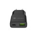 Ładowarka sieciowa slim RiberaGAN 1xUSBC+1xUSB-A 20W
