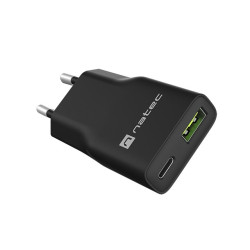 Ładowarka sieciowa slim RiberaGAN 1xUSBC+1xUSB-A 20W