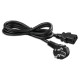 Kabel zasilający | wtyczka kątowa SCHUKO CEE 7/7 (E/F) | IEC C13 | 3x0.75mm2 | Czysta miedź Cu | 2m 
