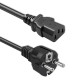 Kabel zasilający SCHUKO CEE 7/7 (E/F) | IEC C13 | 3x1.0mm2 | Czysta miedź Cu | 3m 