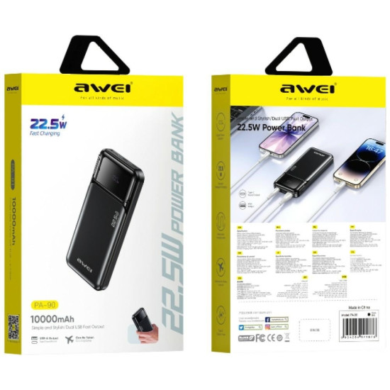 Powerbank PA-90 22,5W PD 10000mAh 2xUSB-C 