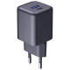 Ładowarka sieciowa Hyper Charger PD 33W GaN QC4+ PPS AFC FCP SCP USB-A USB-C czarna 