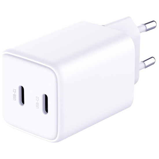 Ładowarka sieciowa Hyper Charger PD 45W GaN QC4+ PPS 2C biała 
