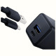 Ładowarka sieciowa Hyper GaN 20W 1xUSB-A 1xUSB-C PD QC4+ czarna 