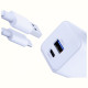 Ładowarka sieciowa Hyper GaN 20W 1xUSB-A 1xUSB-C PD QC4+ biała 
