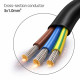Kabel zasilający SCHUKO CEE 7/7 (E/F) | miedź Cu | odizolowany lutowany | 3x1.0mm2 | 1.8m 