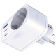 Adapter sieciowy Hyper Charger 30W 1xUSB-A 2xUSB-C 1x Schuko PD  QC 3.0 białt 
