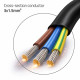 Kabel zasilający SCHUKO CEE 7/7 (E/F) | miedź Cu | odizolowany lutowany | 3x1.5mm2 | 1.8m 
