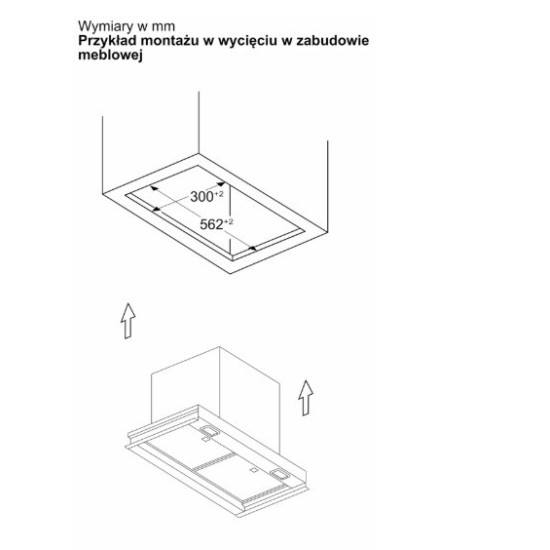Okap zintegrowany DBB63BC60  Serie 2 czarny