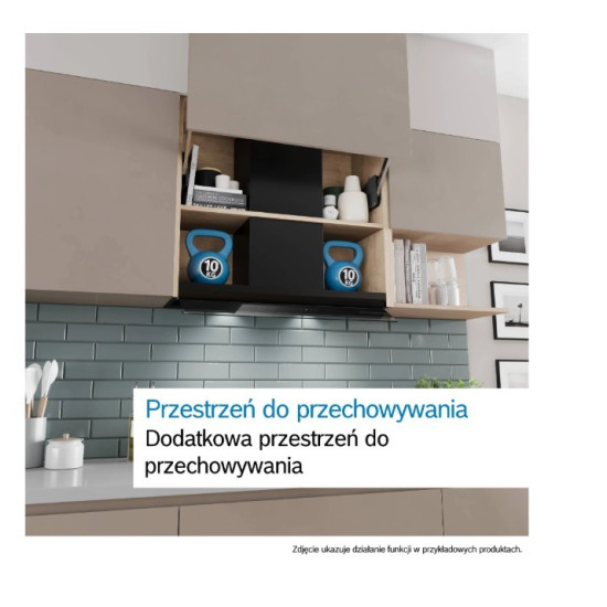 Okap zintegrowany DBB85CC60  Serie 4 80 czarny czyste szkło