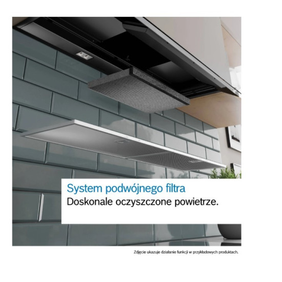 Okap zintegrowany DBB85CC60  Serie 4 80 czarny czyste szkło