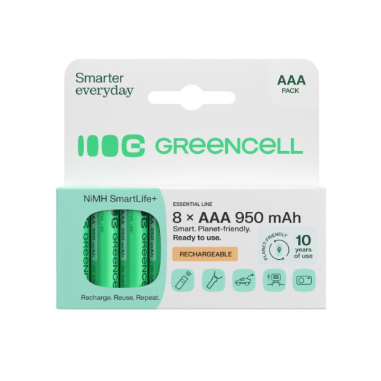 Akumulatorki paluszki 8xAAA HR03 950mAh